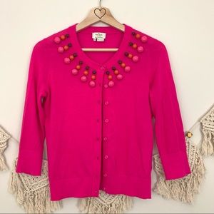Kate Spade Rio Pink Embellished Cardigan Sweater